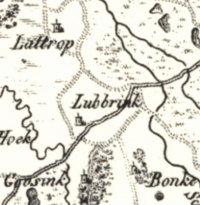 1829 Krayenhofkaart Lubbrink Lattrop