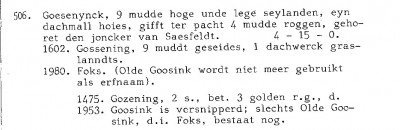 Verponding 1601 Goesenynck Lattrup