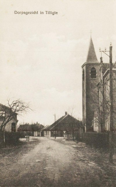10 RK Kerk en Pastorie  Tilligte 1927 met  boerderij  Beijerink-Roelofs 