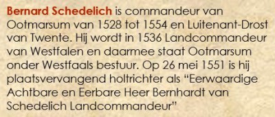Bernard Schedelich Commandeur Ootmarsum 1528-1554