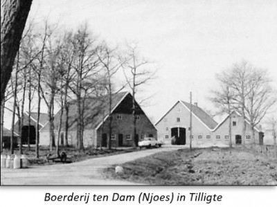 Boerderij ten Dam (Njoes) in Tilligte