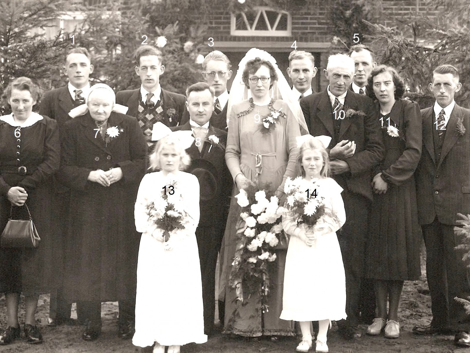 Bruiloft Bernard Niehof en Marie Rikkink Lattrop 18-10-1950