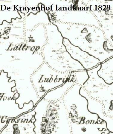 De Krayenhof landkaart Lattrop 1829