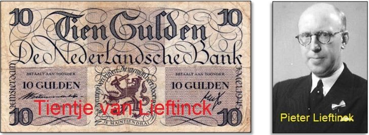 De Nederlandsche Bank tien gulden en Pieter Lieftinck