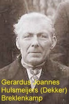 Gerardus Joannes Hulsmeijers (Dekker) Breklenkamp