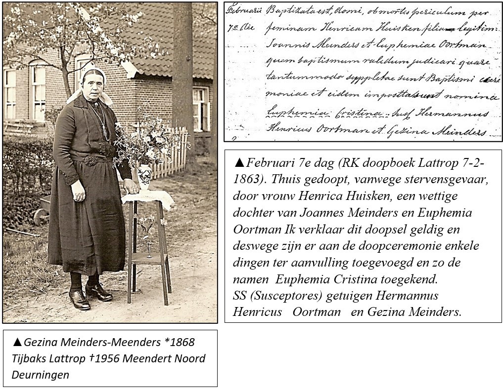 Gezina Meinders-Meenders 1868-1956 van Tijbaks Lattrop naar Meendert Noord Deurningen