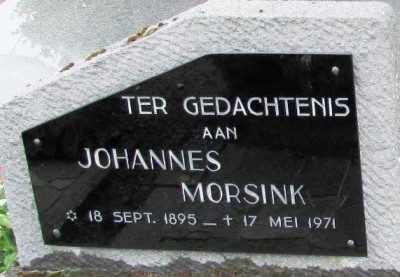 Grafsteen Johannes Morsink 1895-1971
