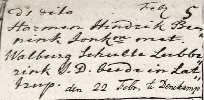 Harmen hendrik Beernink en Walburg Schulte Lubberink 22-02-1778