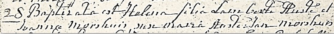 Helena dv Lambertus Auste en Joanna Morshuis (RC doopboek Denekamp 28 januari 1786)