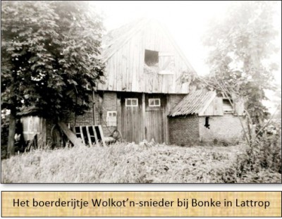 Het boerderijtje Wolkot’n-snieder bij Bonke in Lattrop