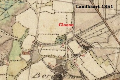 Landkaart Berghum 1851