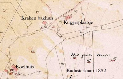Kadasterkaart 1832 Kupersplaatsje Lattrop