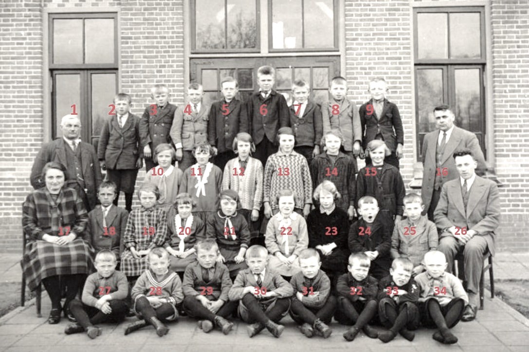 Klassenfoto RK Lagere School Lattrop Plm 1933