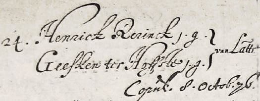 Trouwboek Ootmarssum 24 september 1676