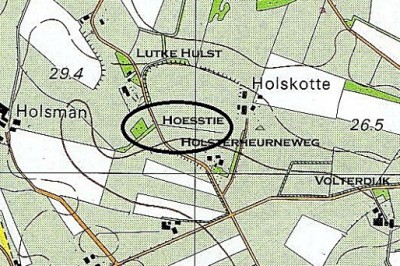 Landkaart Lutke Hulst en omgeving in Beuningen