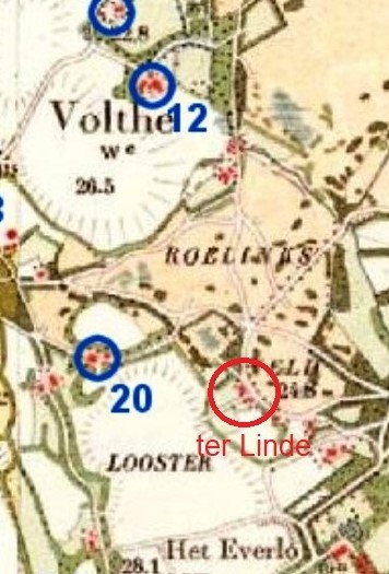 Landkaart ter Linde in Volthe