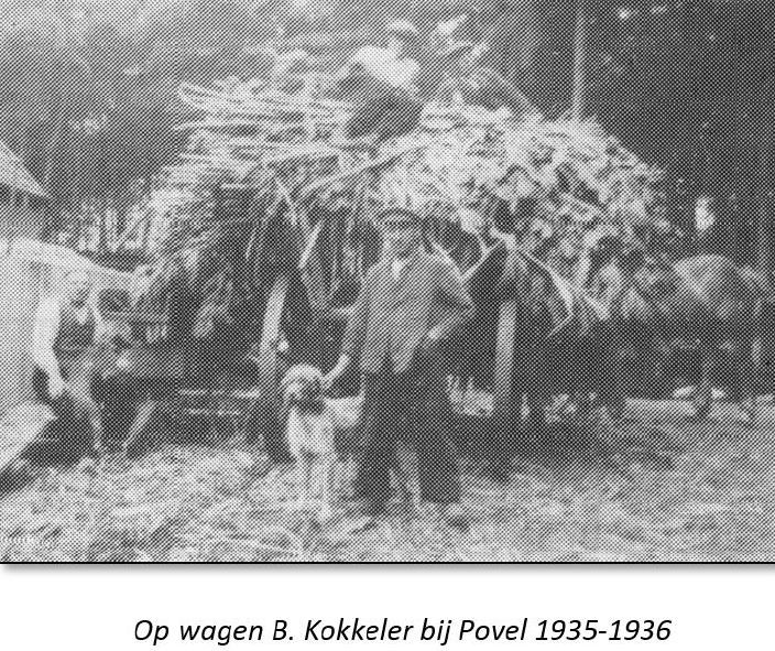 Op wagen B. Kokkeler bij Povel  1935-1936