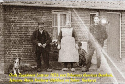 Oude Zegelvoort Lattrop 1934 met Johannes Henricus Damhuis, Johanna Maria Koehorst-Blokhuis en Johan Koehorst