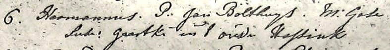 RC doopboek Denekamp Hermannus Bolthuijs 06-04-1743