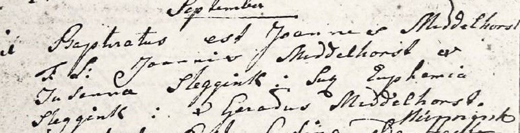 RC doopboek Ootmarssum 1-9-1803 Joannes Middelhorst op Weghuis Klein Agelo