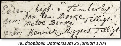 RC doopboek Ootmarssum 25 januari 1704