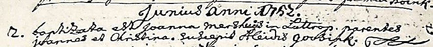 RC doopboek  Ootmarsum Joanna Morshuis in Lattrop 02-06-1752