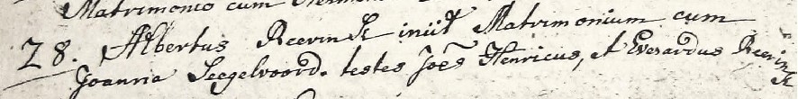 RC trouwboek Ootmarssum 28-05-1799 Albertus reerink en Joanna Segelvoord