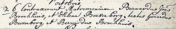 RC trouwboek Ootmarsum 26 october 1794 Bernardus Joannes Broekhuis en Helena Beeverborg