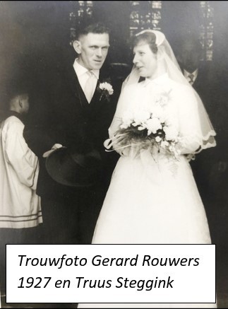 Trouwfoto Gerard Rouwers 1927 en Truus Steggink 1932  Klein Agelo 1960