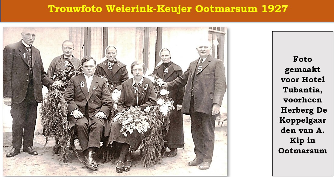 Trouwfoto Weierink-Keujer Ootmarsum 1927